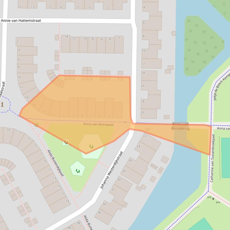 Kaart van postcodegebied 2331MT.
