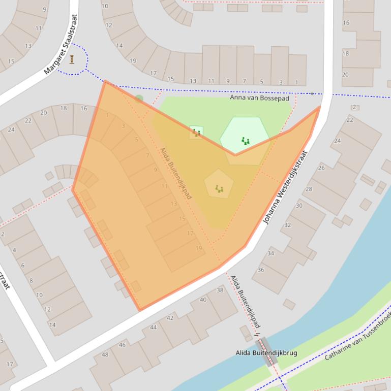 Kaart van postcodegebied 2331MV.