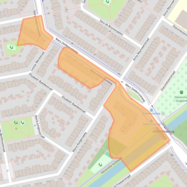 Kaart van postcodegebied 2331ND.