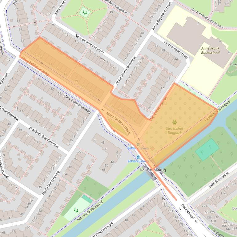 Kaart van postcodegebied 2331NG.