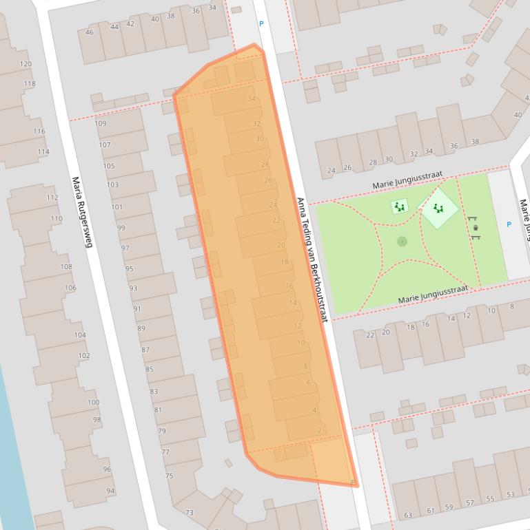 Kaart van postcodegebied 2331NR.