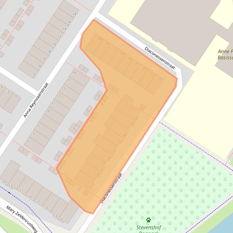 Kaart van postcodegebied 2331PB.