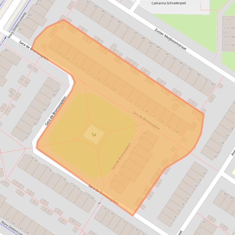 Kaart van postcodegebied 2331PK.