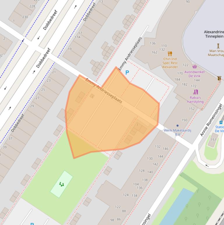 Kaart van postcodegebied 2331PL.