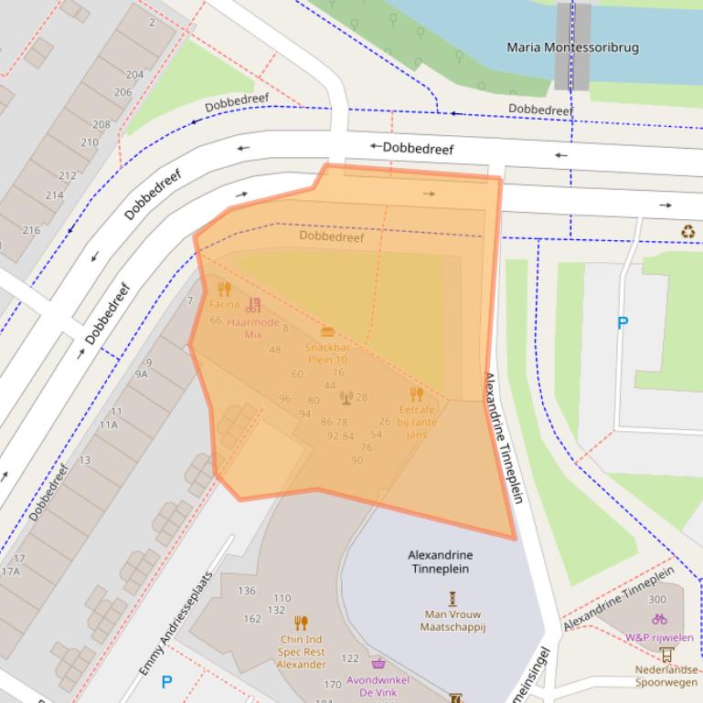 Kaart van postcodegebied 2331PN.