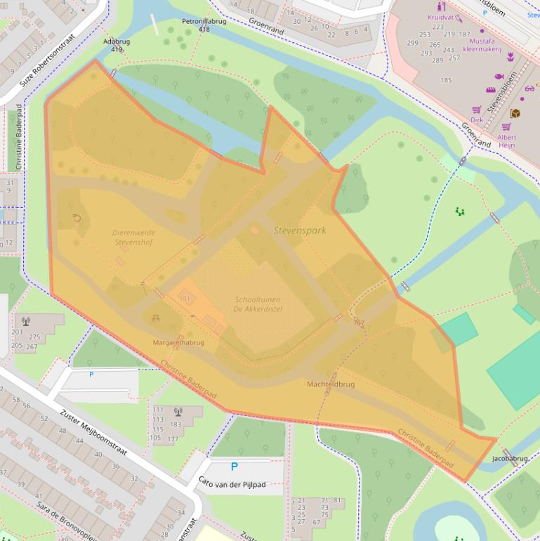 Kaart van postcodegebied 2331PR.