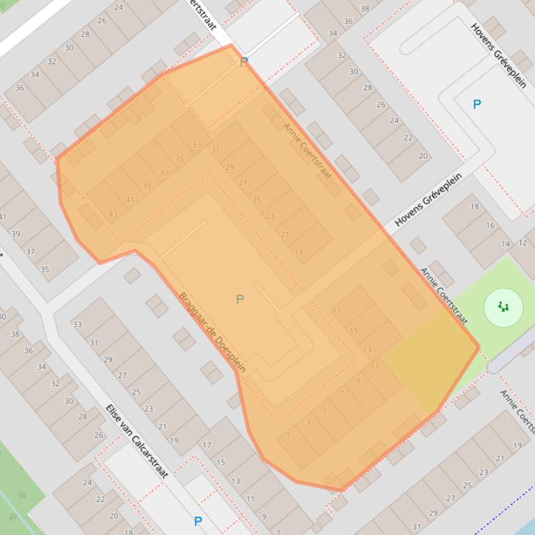 Kaart van postcodegebied 2331RC.