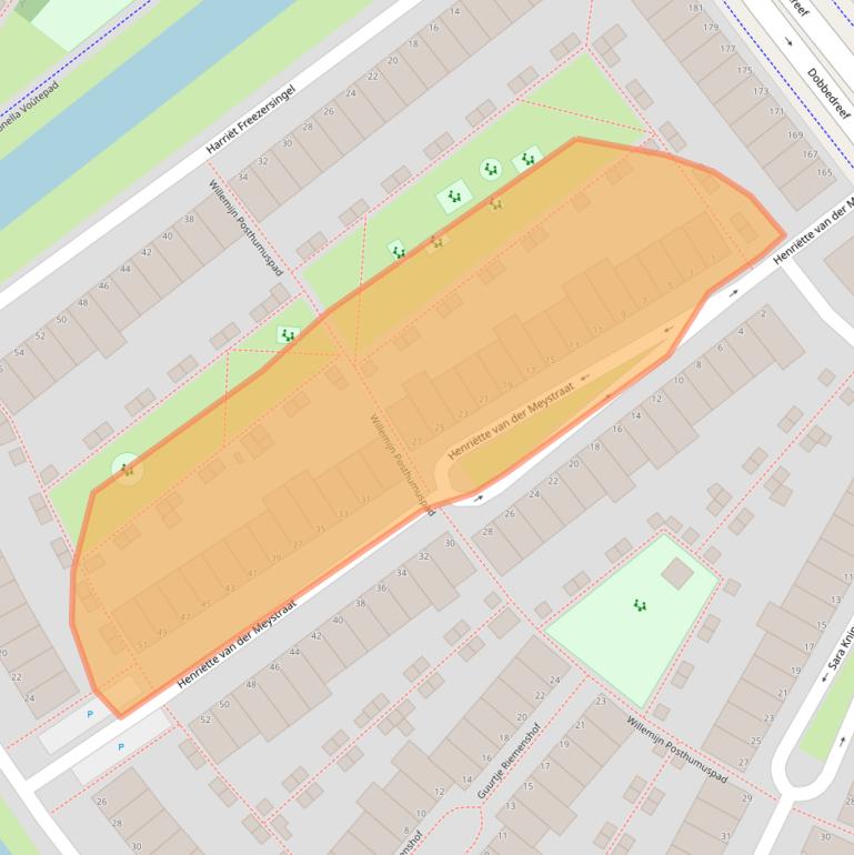 Kaart van postcodegebied 2331SG.