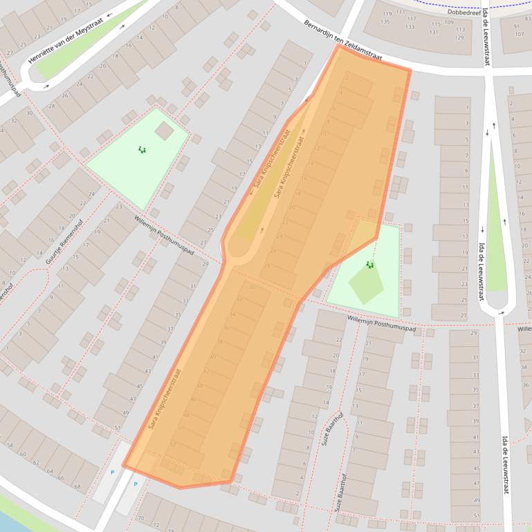 Kaart van postcodegebied 2331SK.