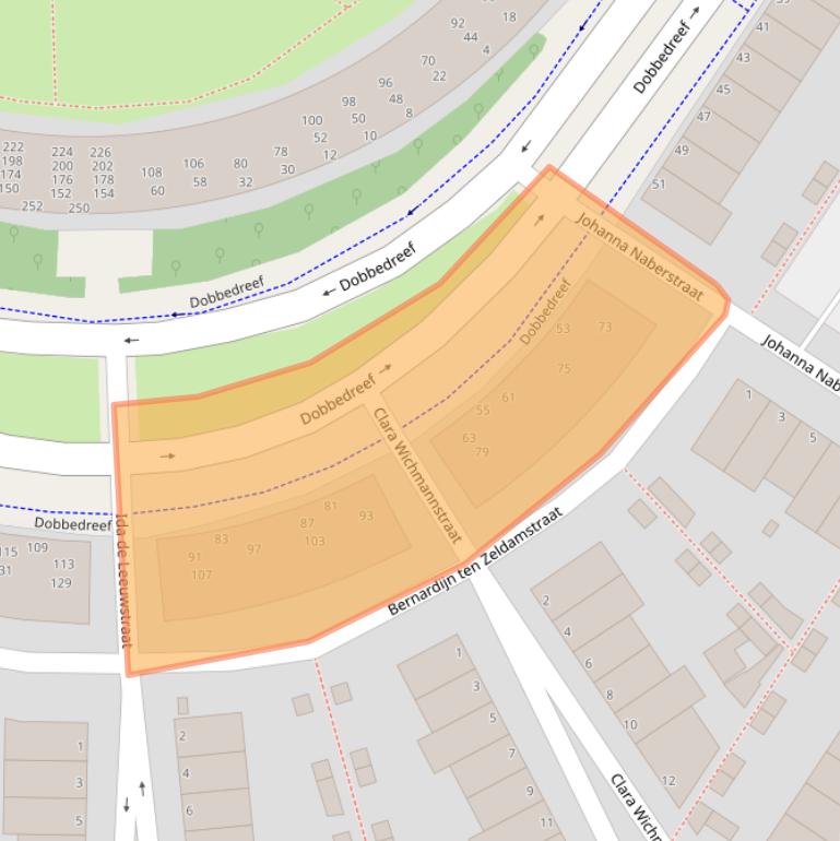 Kaart van postcodegebied 2331SX.