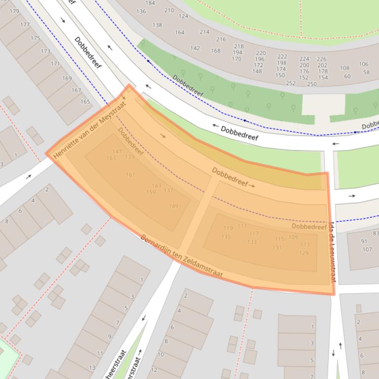 Kaart van postcodegebied 2331SZ.