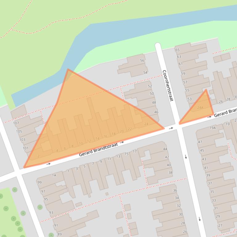 Kaart van postcodegebied 2332AL.