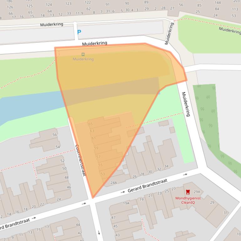 Kaart van postcodegebied 2332AP.