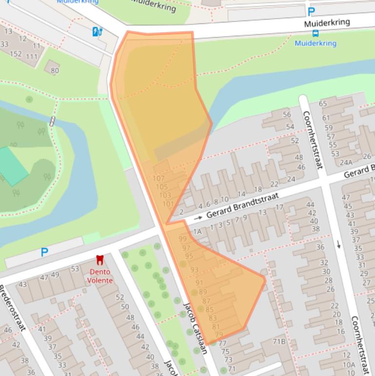 Kaart van postcodegebied 2332AV.