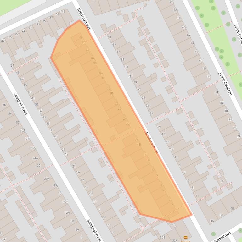 Kaart van postcodegebied 2332BB.