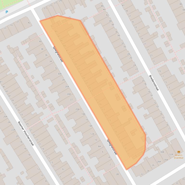 Kaart van postcodegebied 2332BC.