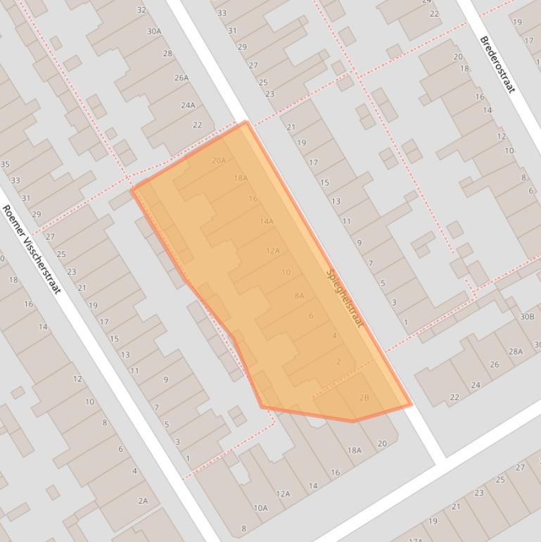 Kaart van postcodegebied 2332BD.