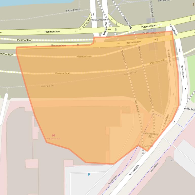 Kaart van postcodegebied 2332CC.