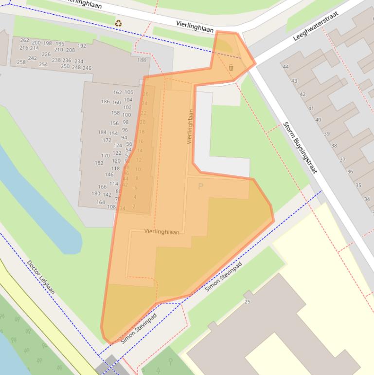 Kaart van postcodegebied 2332CV.