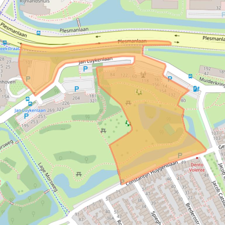 Kaart van postcodegebied 2332DA.
