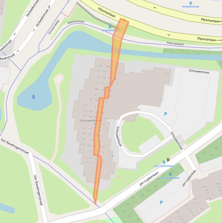 Kaart van postcodegebied 2332DR.