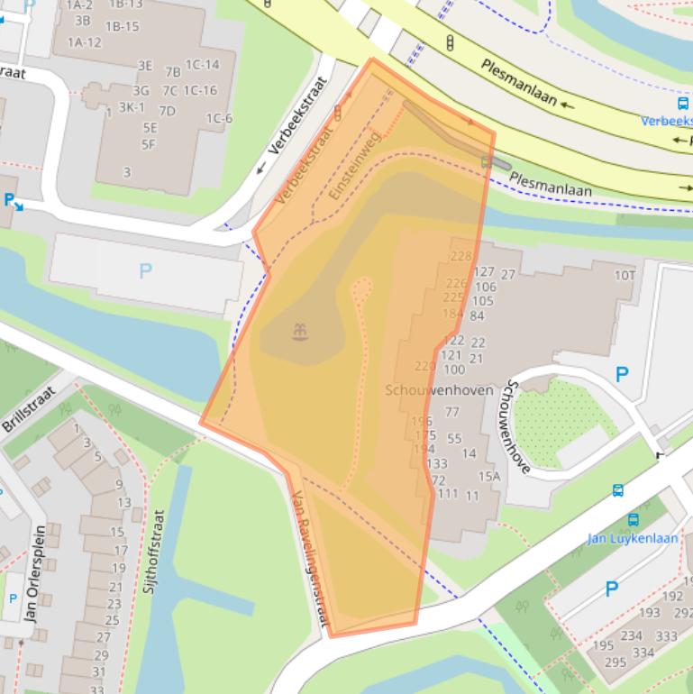 Kaart van postcodegebied 2332DV.