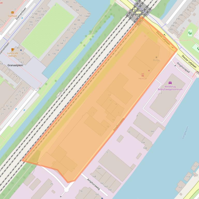 Kaart van postcodegebied 2332ED.