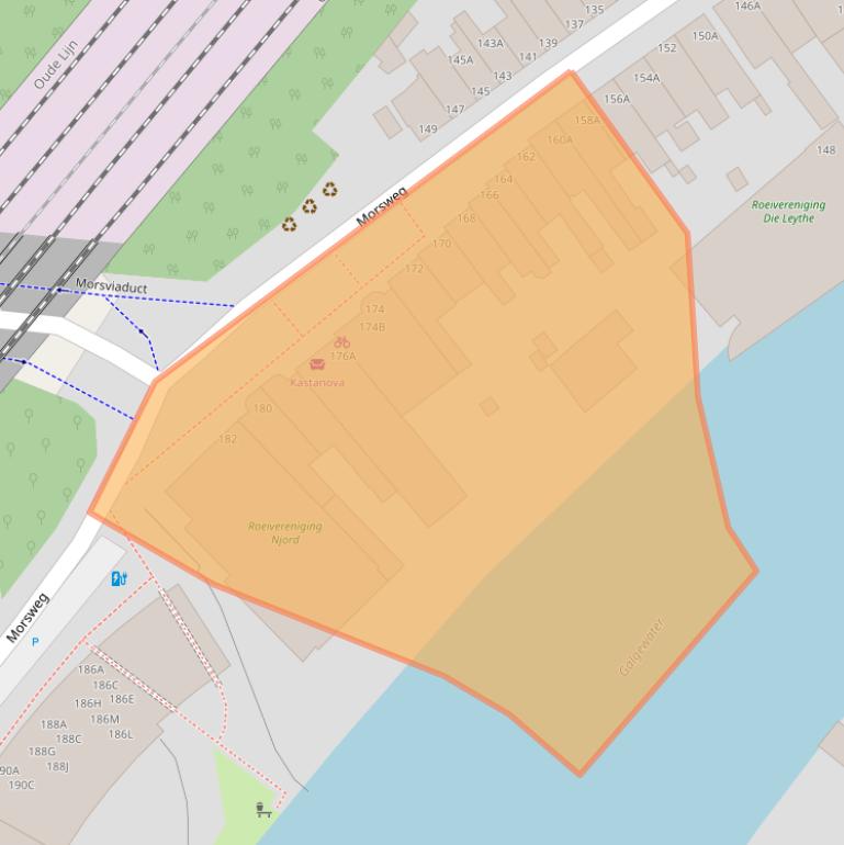 Kaart van postcodegebied 2332ES.