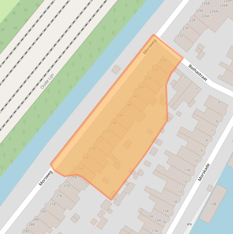 Kaart van postcodegebied 2332EV.