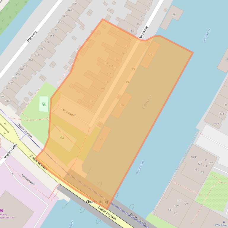 Kaart van postcodegebied 2332GB.