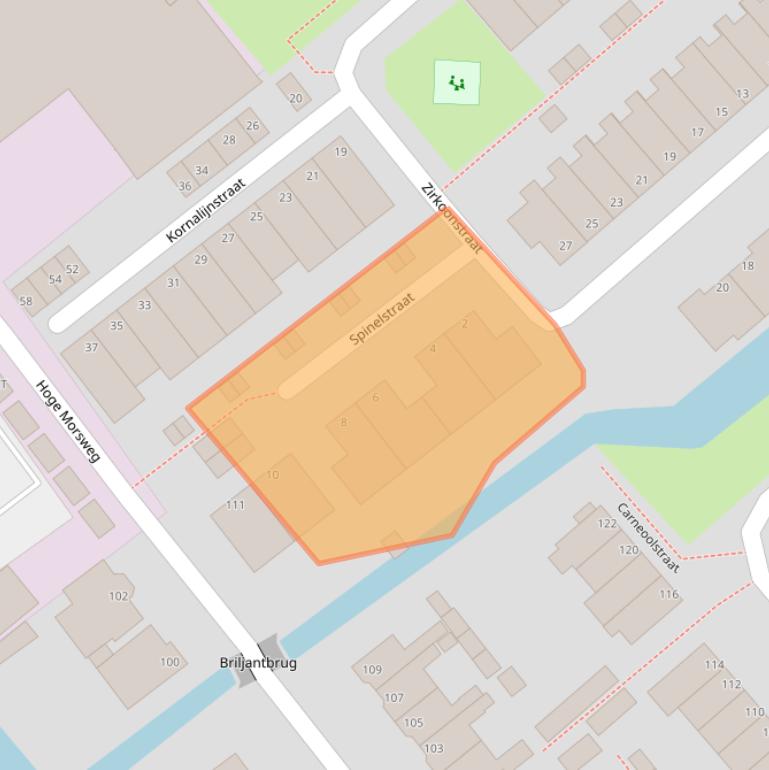 Kaart van postcodegebied 2332GK.