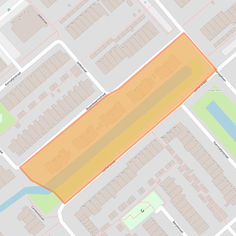 Kaart van postcodegebied 2332GM.
