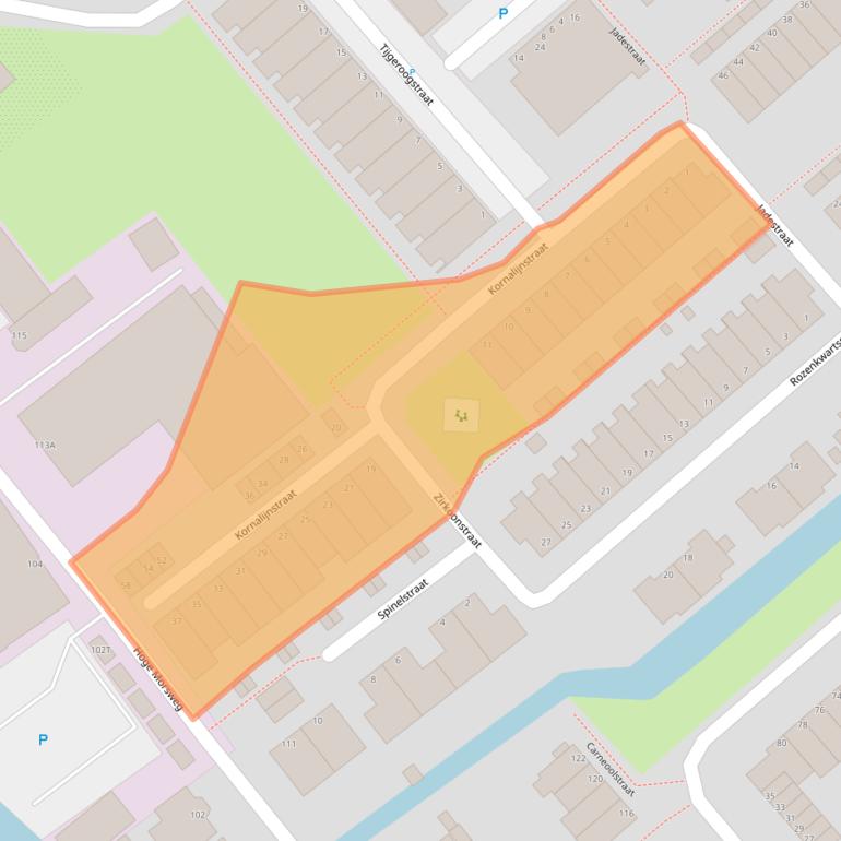 Kaart van postcodegebied 2332GN.