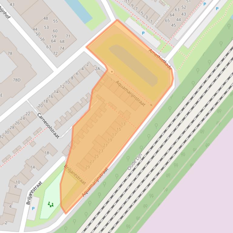 Kaart van postcodegebied 2332HE.