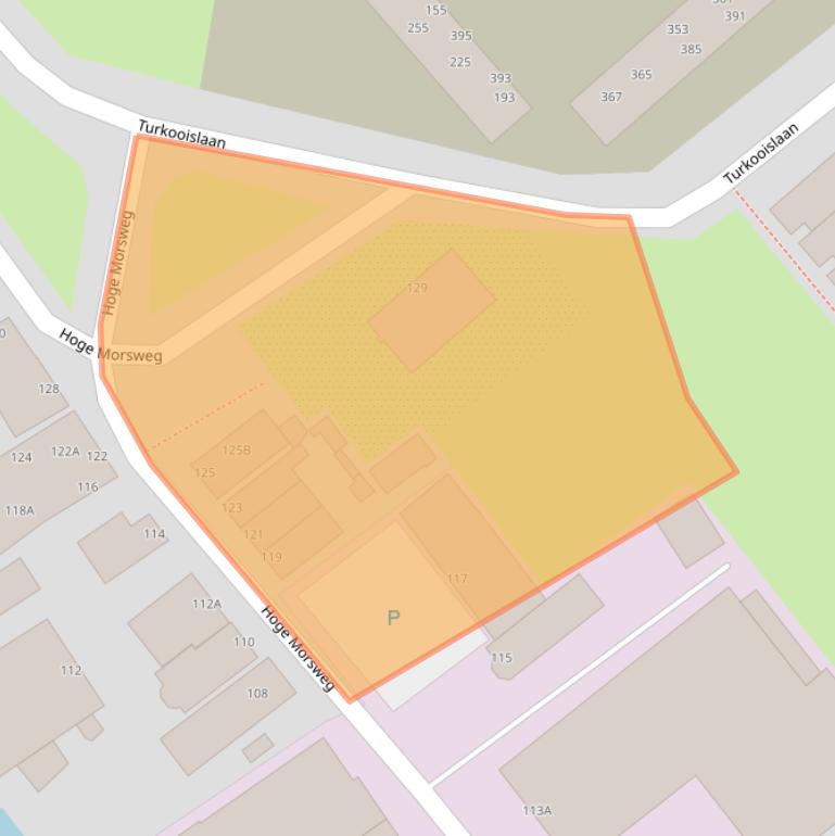 Kaart van postcodegebied 2332HK.