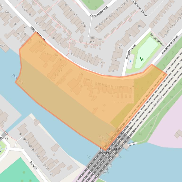 Kaart van postcodegebied 2332HL.