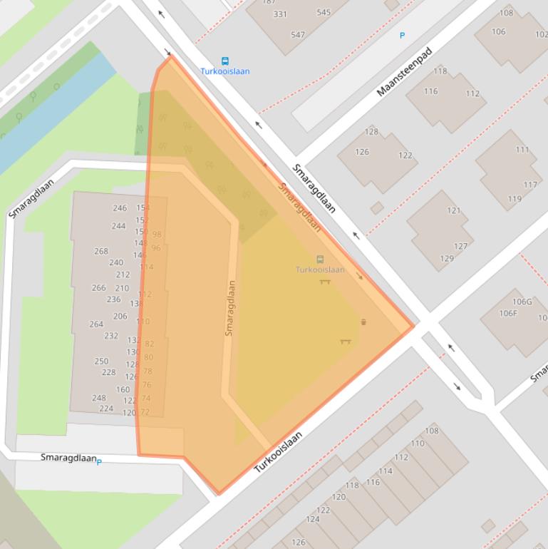 Kaart van postcodegebied 2332JW.