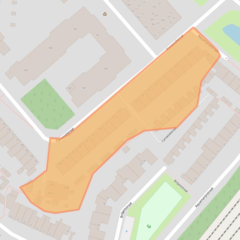 Kaart van postcodegebied 2332KB.