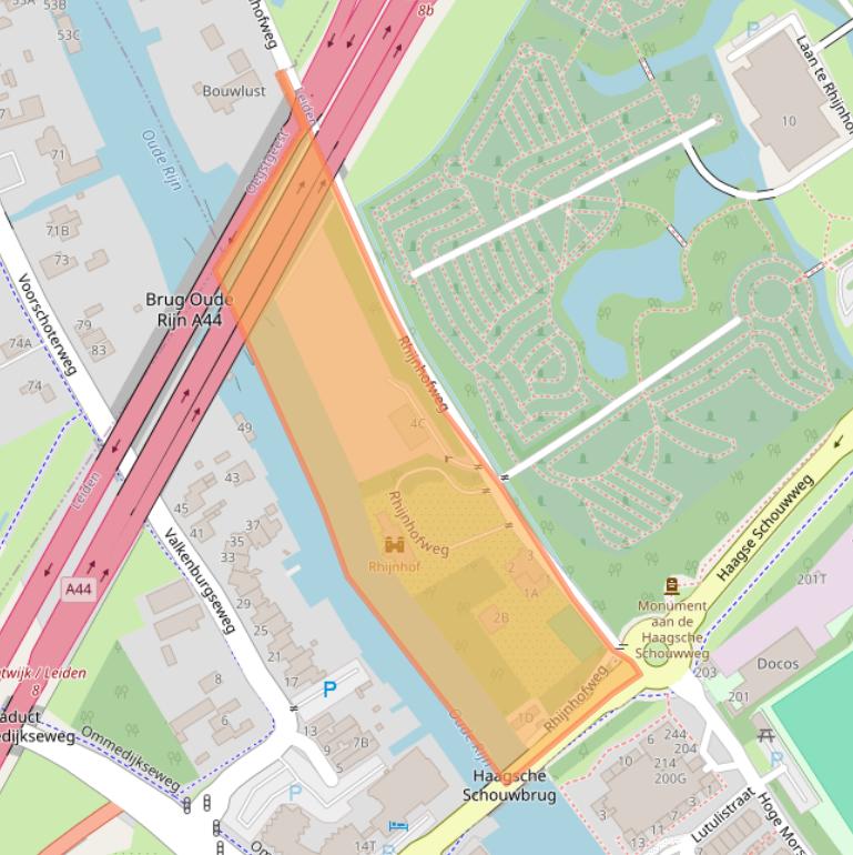 Kaart van postcodegebied 2332KH.