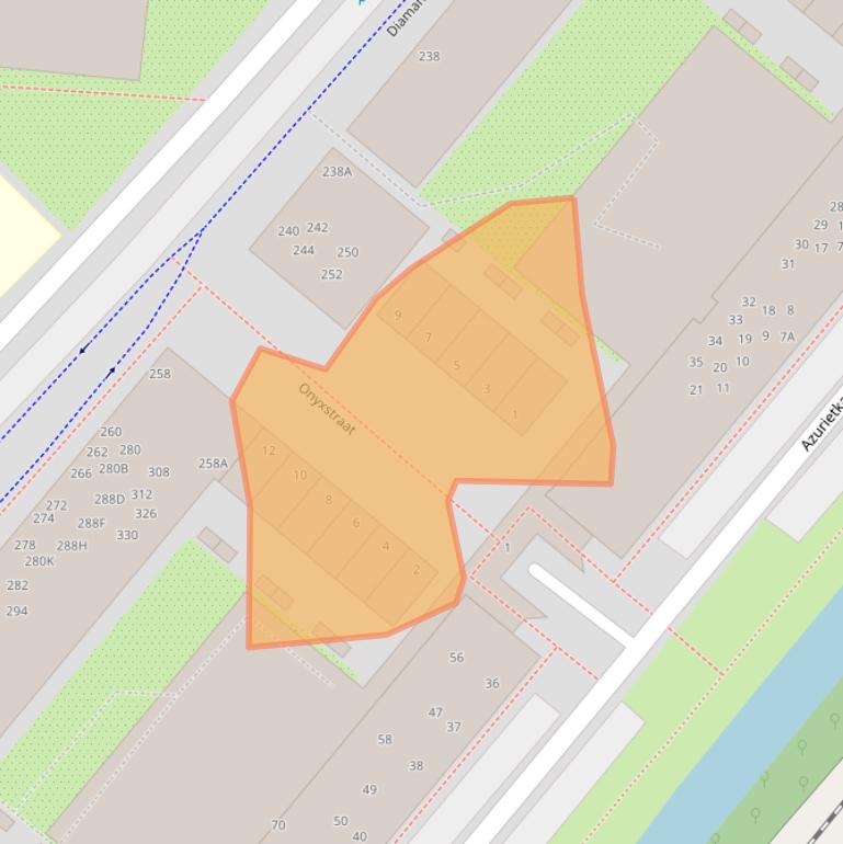 Kaart van postcodegebied 2332LD.