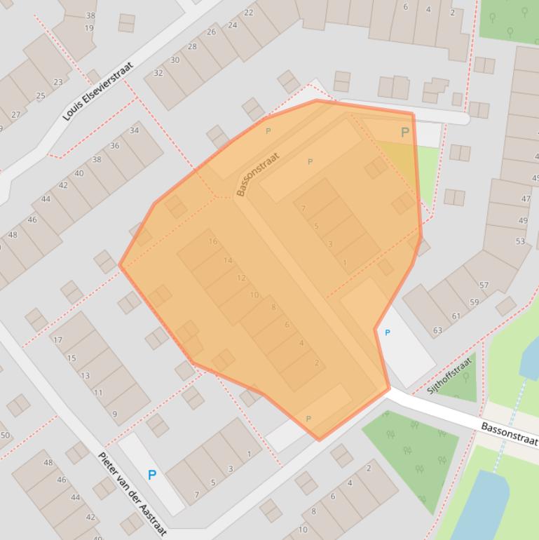 Kaart van postcodegebied 2332PA.