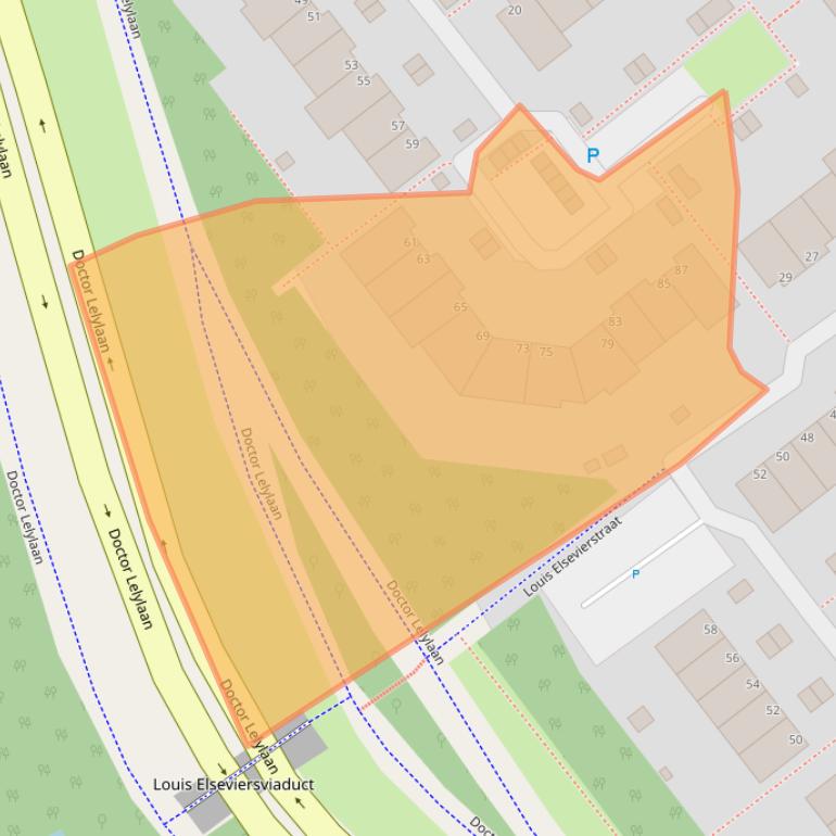 Kaart van postcodegebied 2332PH.