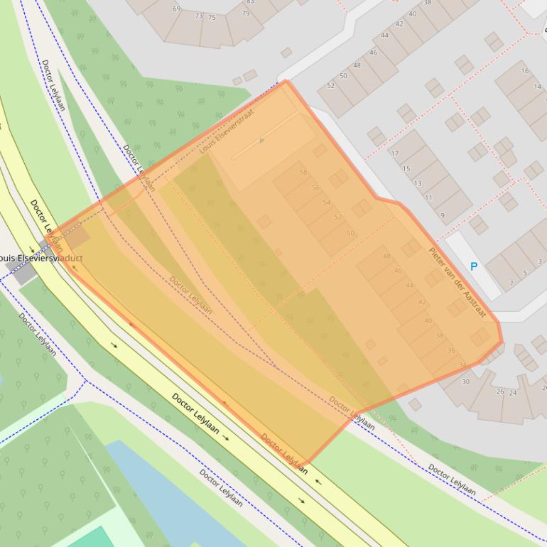 Kaart van postcodegebied 2332PV.