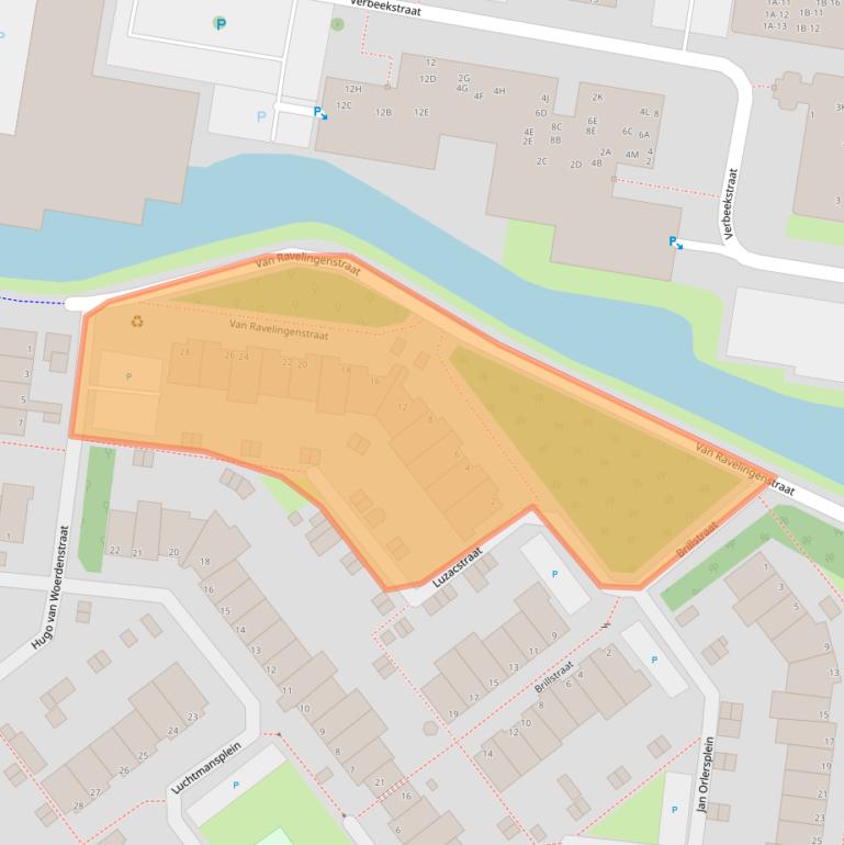 Kaart van postcodegebied 2332PW.