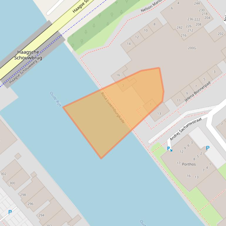 Kaart van postcodegebied 2332RD.