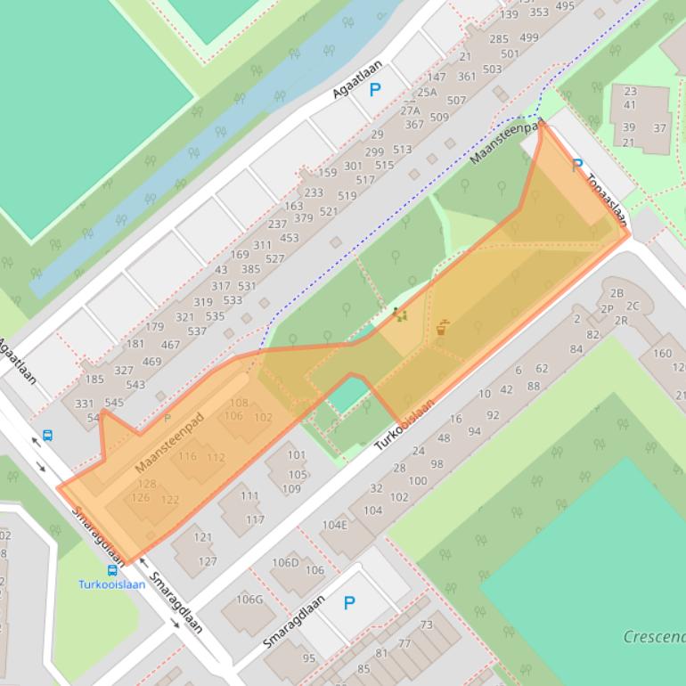 Kaart van postcodegebied 2332RM.