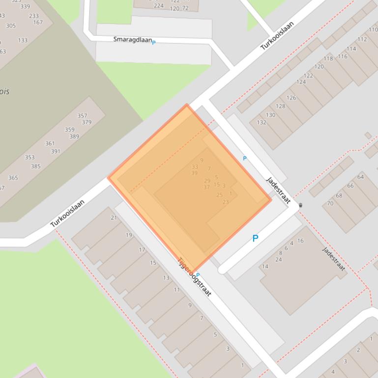 Kaart van postcodegebied 2332RS.