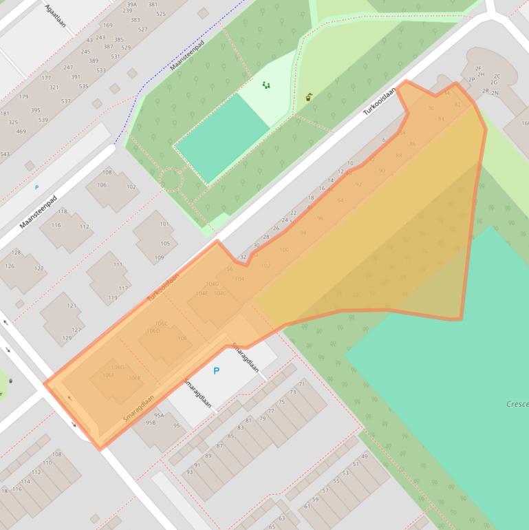 Kaart van postcodegebied 2332RW.