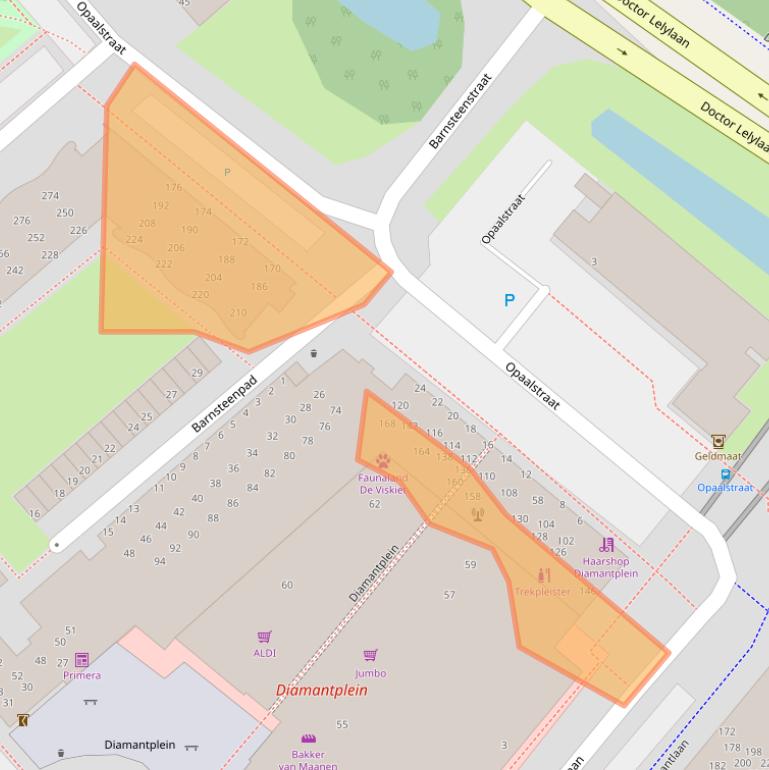 Kaart van postcodegebied 2332TN.