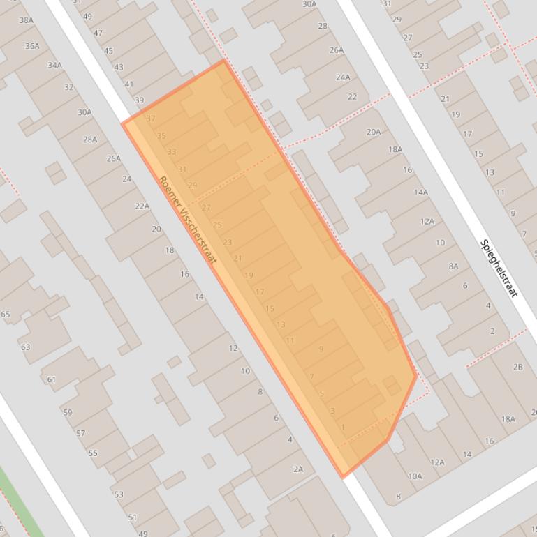 Kaart van postcodegebied 2332TT.